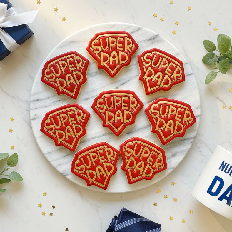 "Superdad" - Cookie Cutter & Stamp