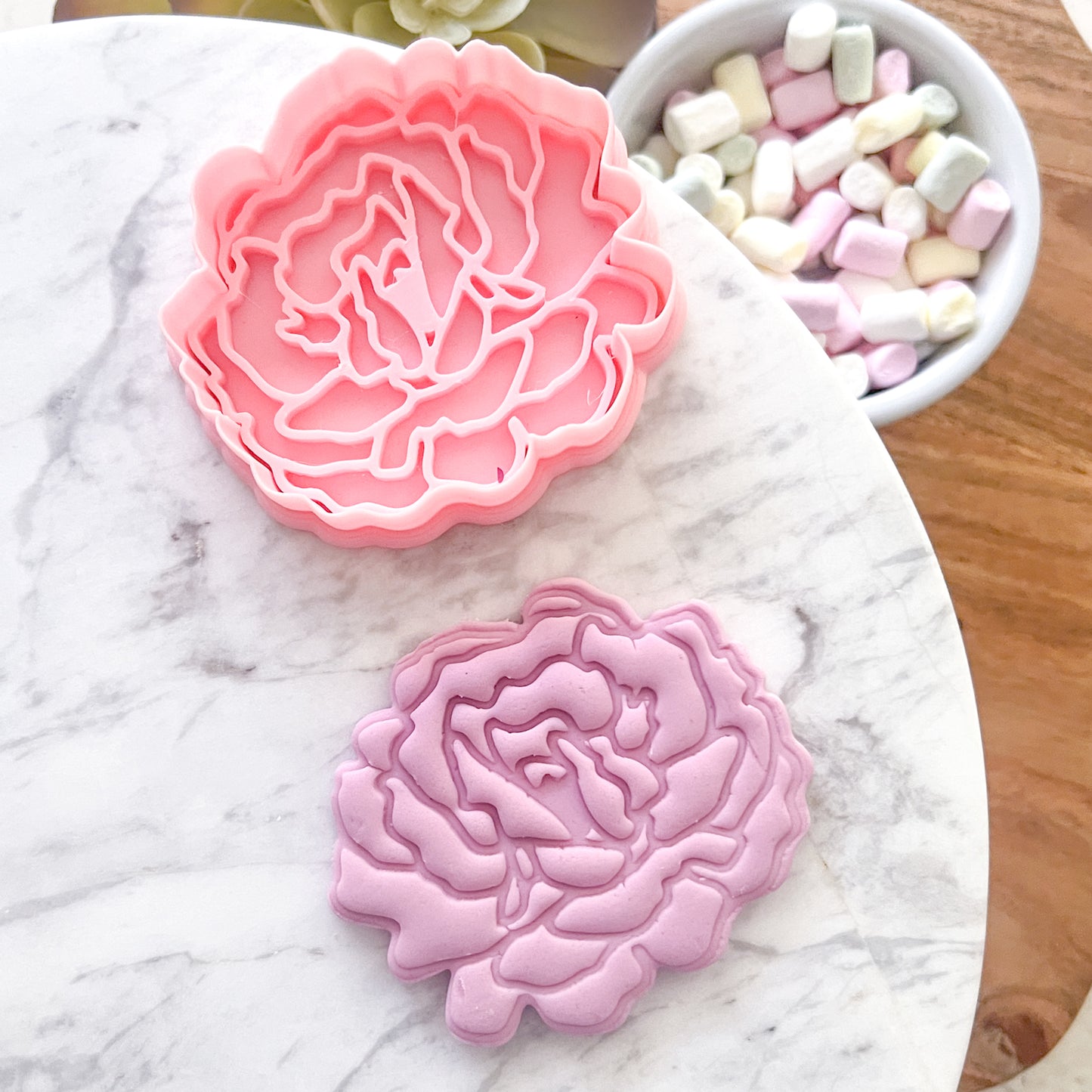 "Peony Rose" - Cookie Cutter & Stamp