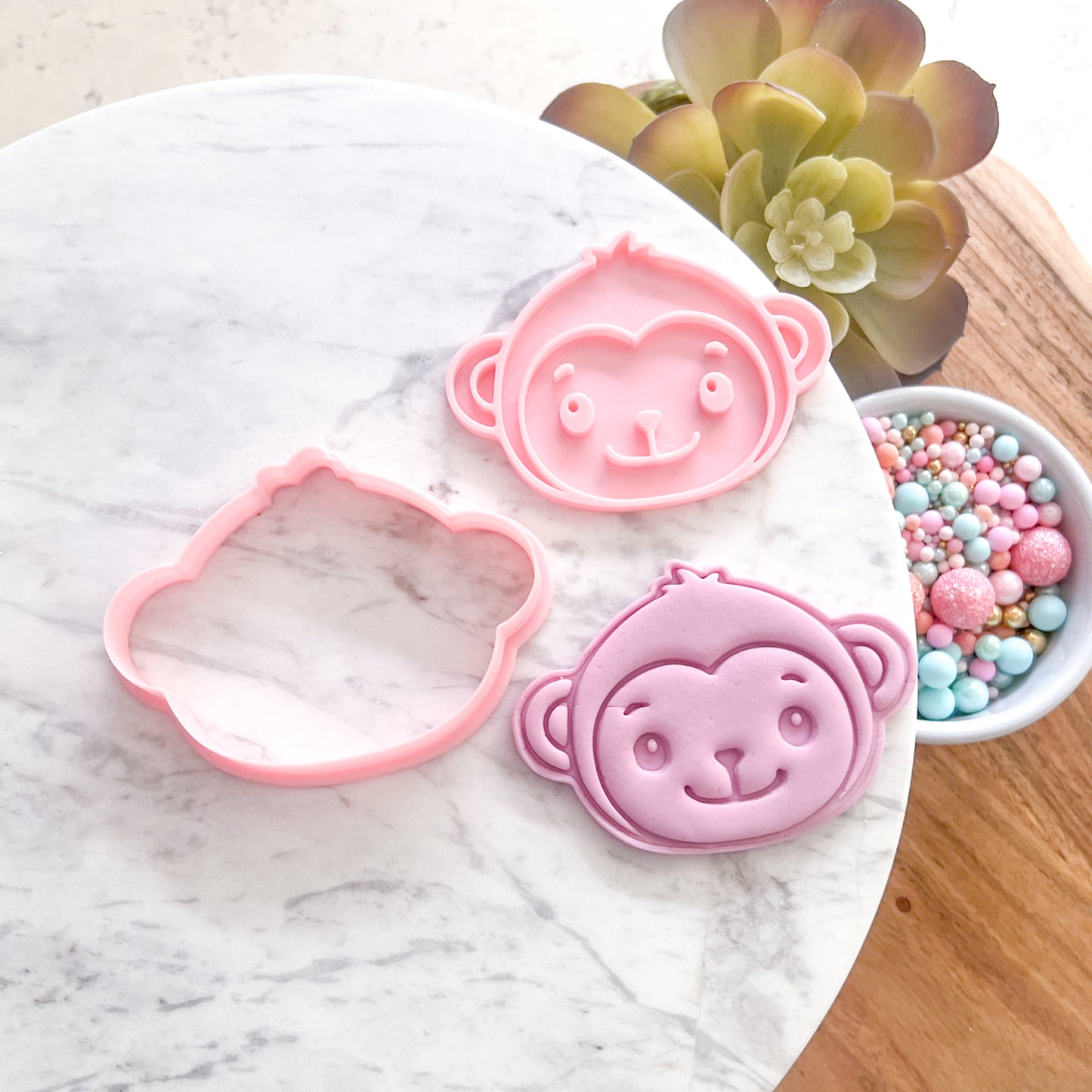 "Cute Monkey" - Cookie Cutter & Stamp