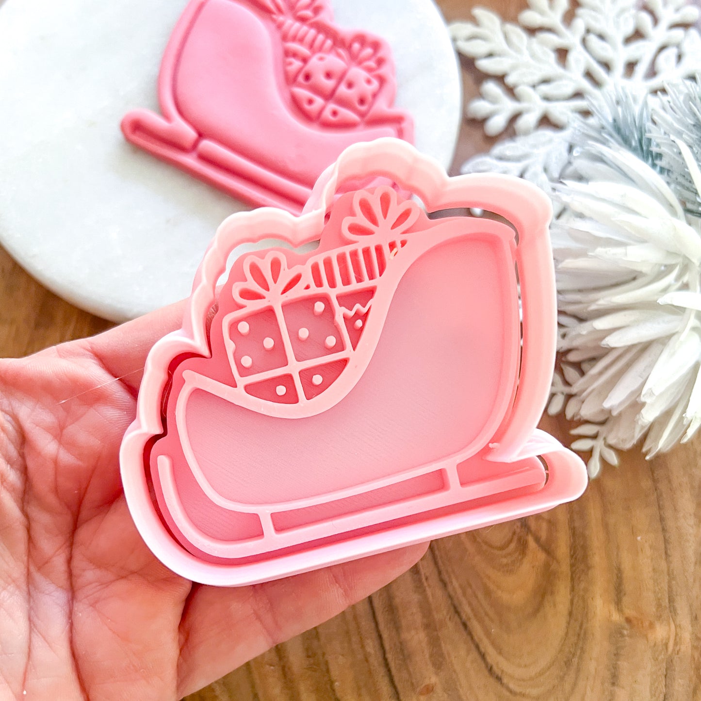 "Sleigh" Cookie Cutter & Stamp