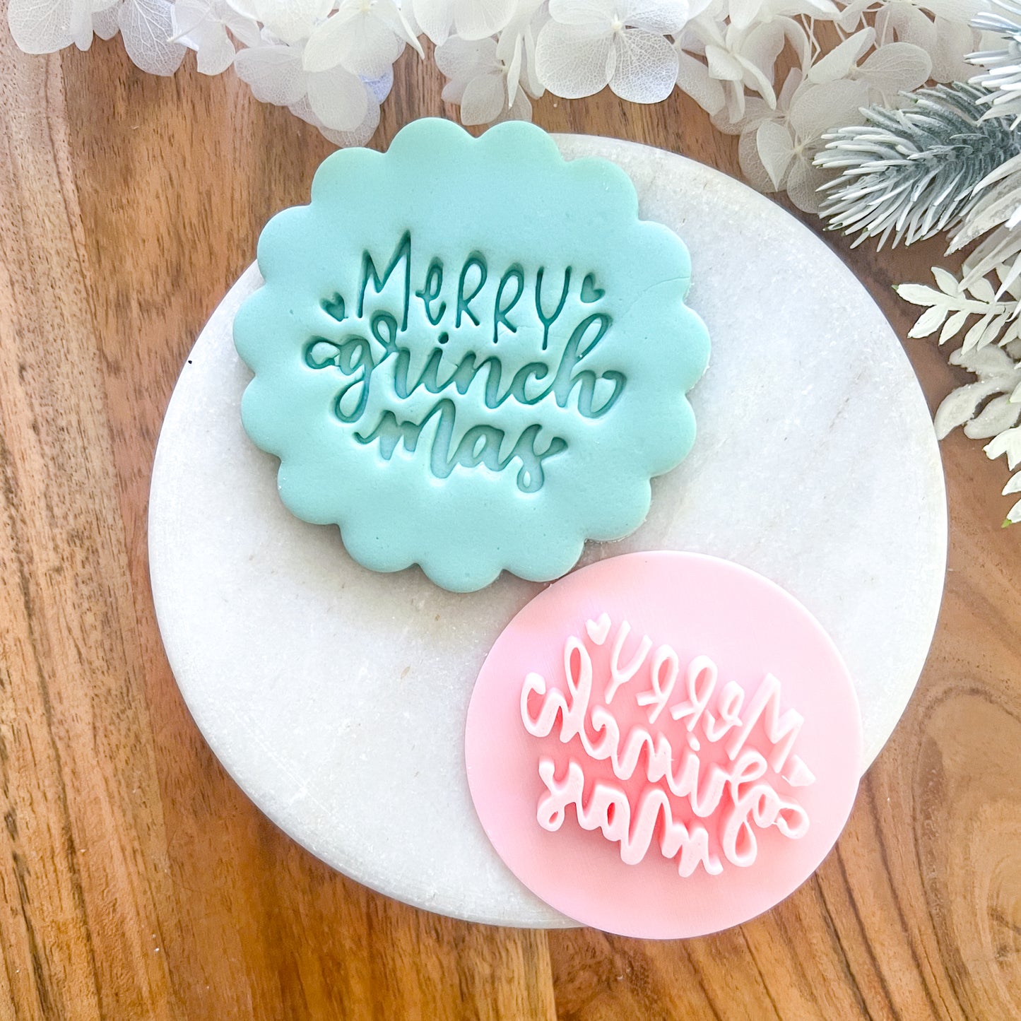Merry Grinchmas Fondant Stamp