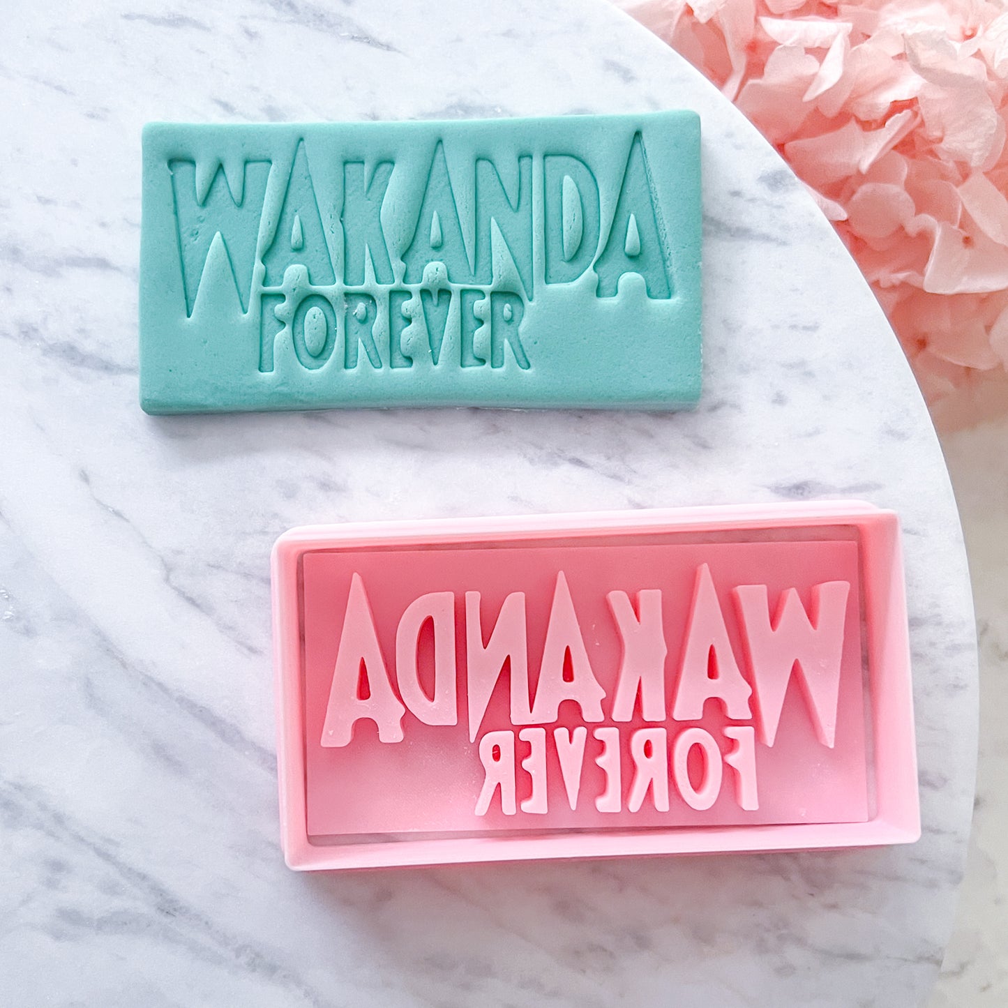 "Wakanda Forever" Cookie Cutter & Stamp