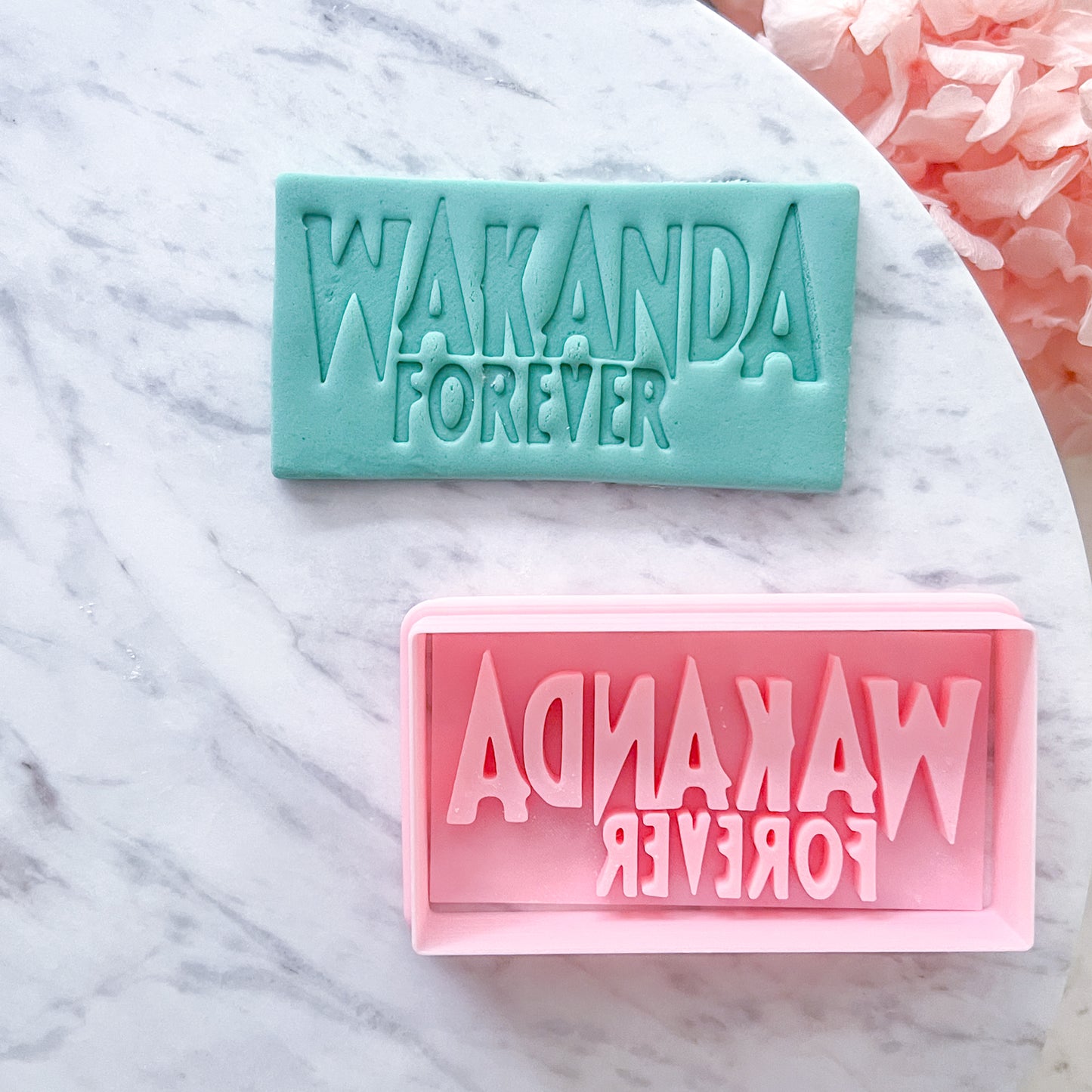 "Wakanda Forever" Cookie Cutter & Stamp