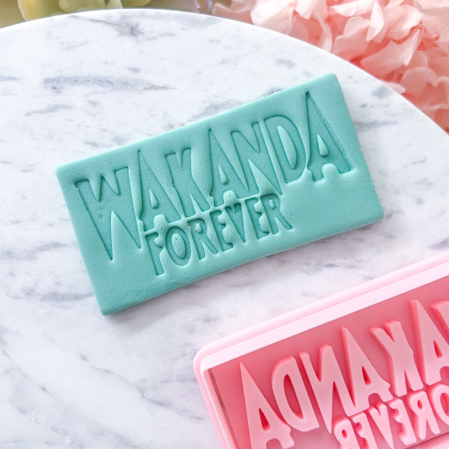 "Wakanda Forever" Cookie Cutter & Stamp