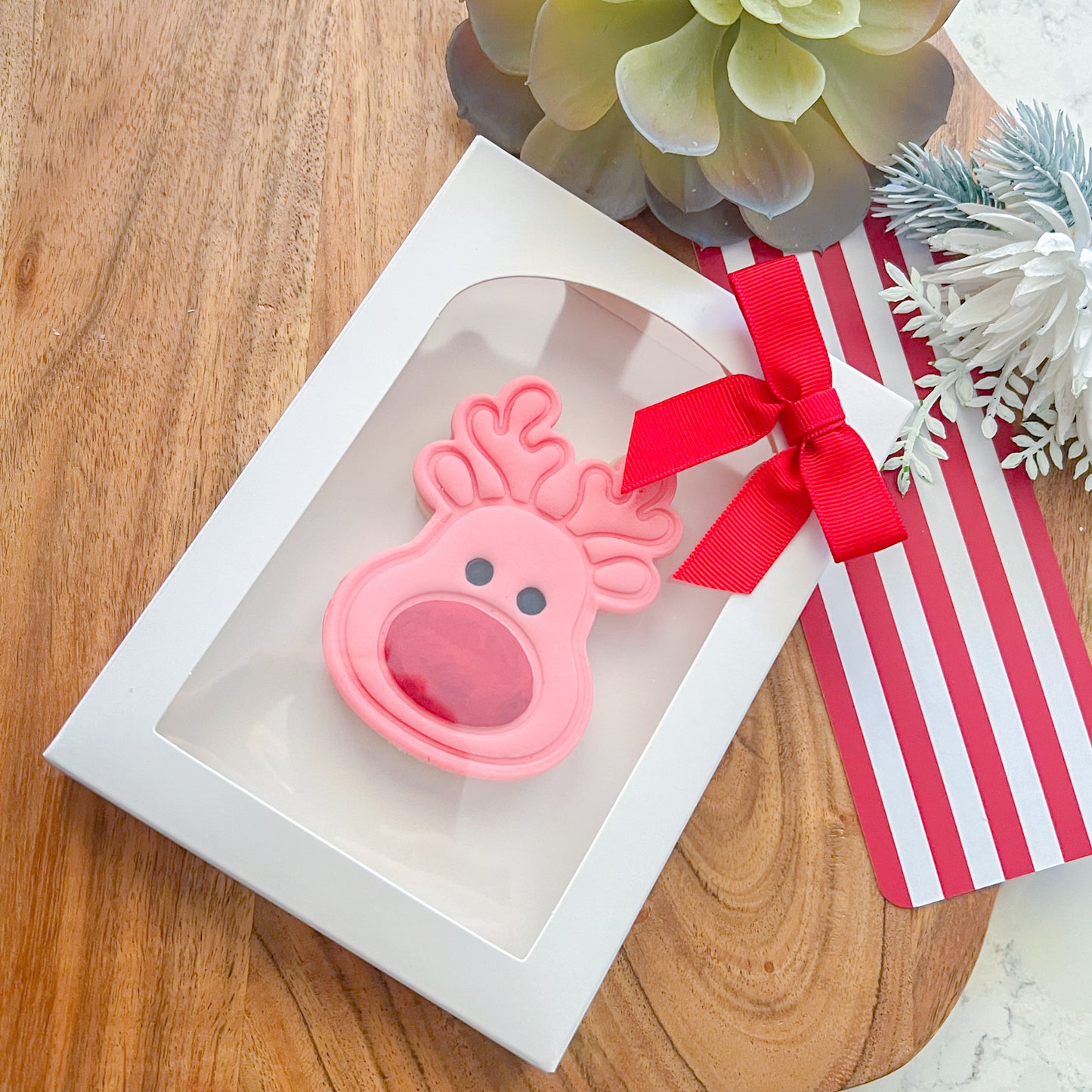 "Cute Rudolf" Cookie Cutter & Stamp