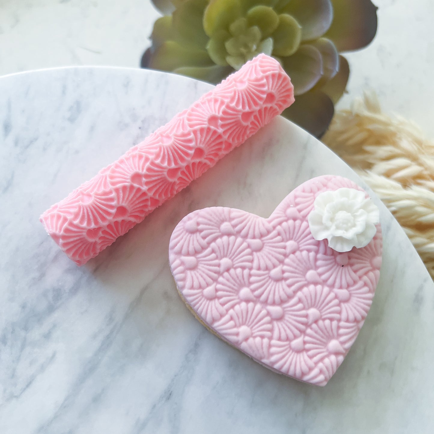"Art Deco Flowers" Fondant Texture Roller