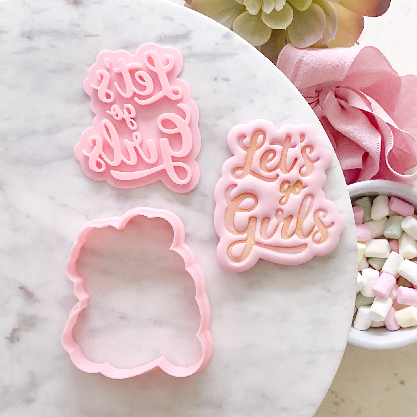 "Let's Go Girls" - Cookie Cutter & Stamp Set