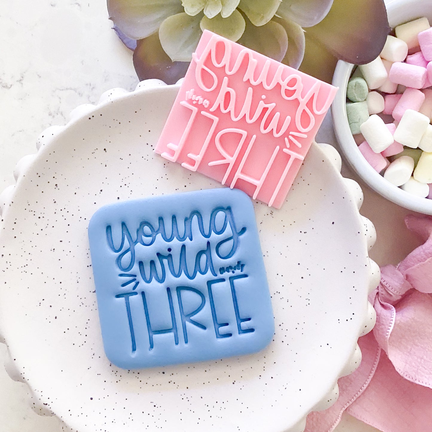 Young Wild and Three Fondant Stamp