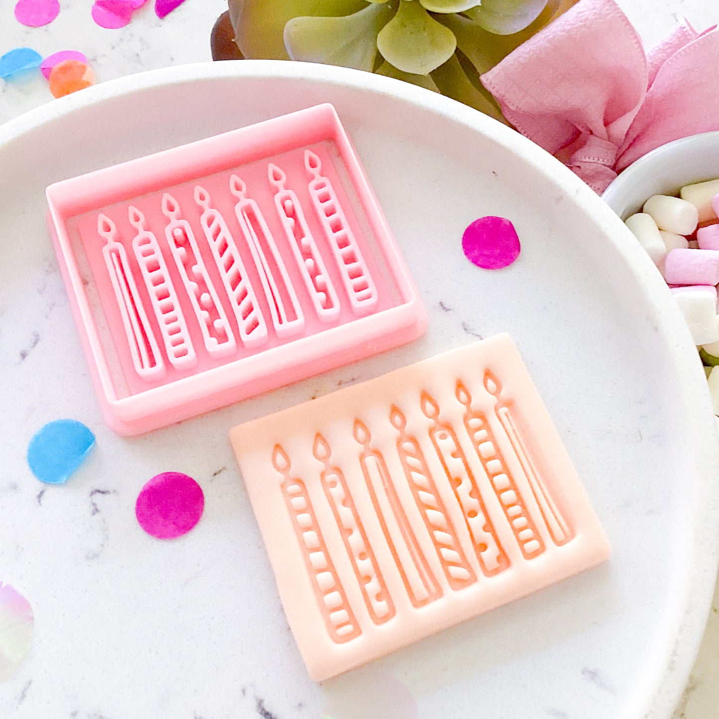 "Birthday Candles" - Cookie Stamp & Cutter Set