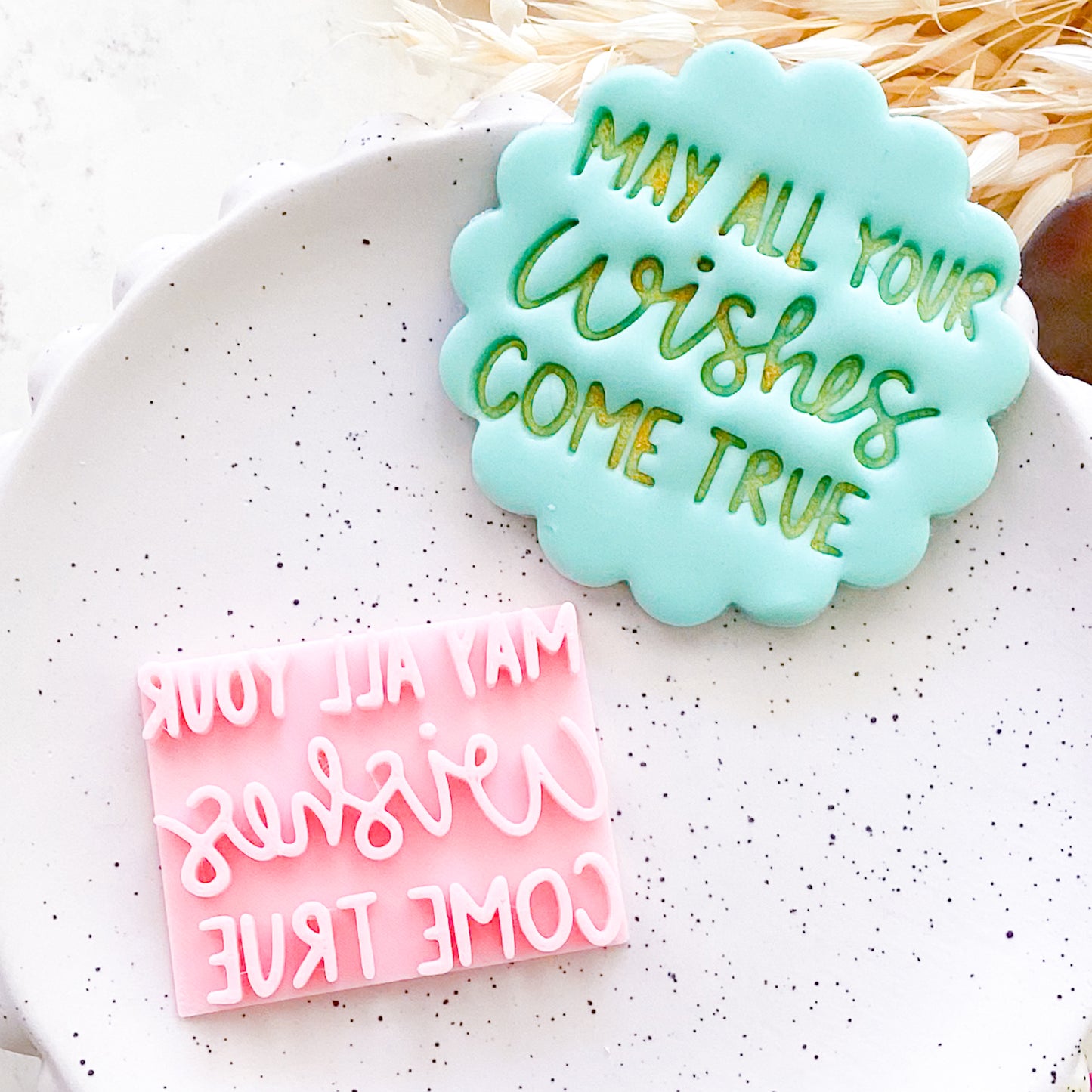 May All Your Wishes Come True Fondant Stamp