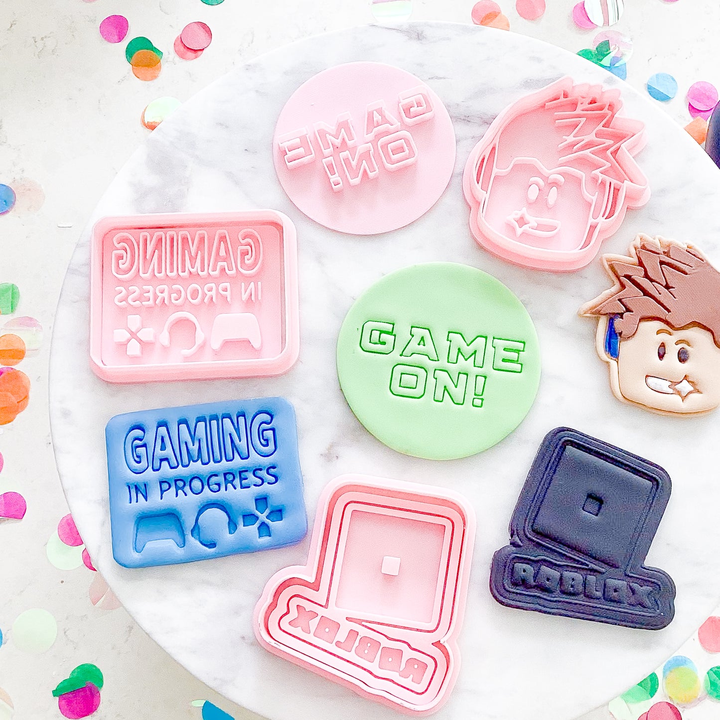 "Gaming In Progress" Cookie Cutter & Stamp