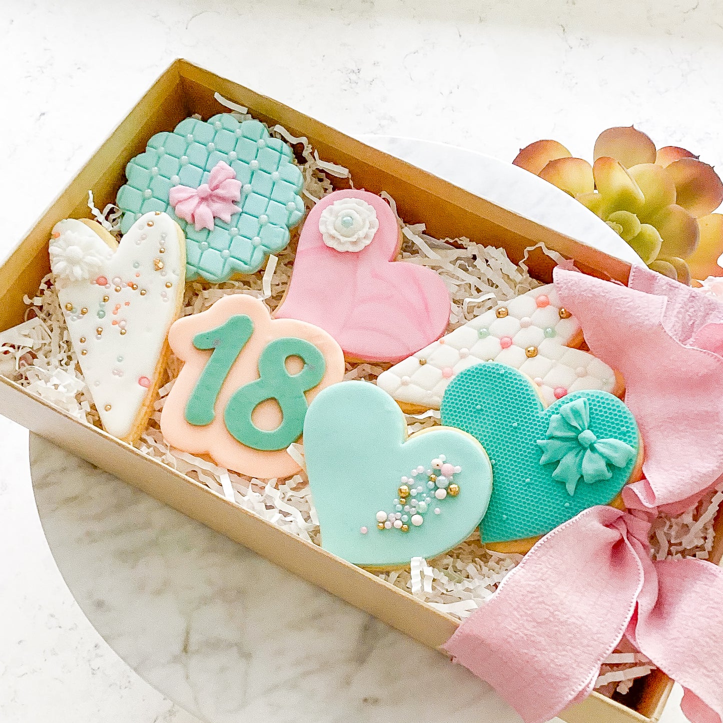 "18" Script Font - Cookie Stamp & Cutter Set