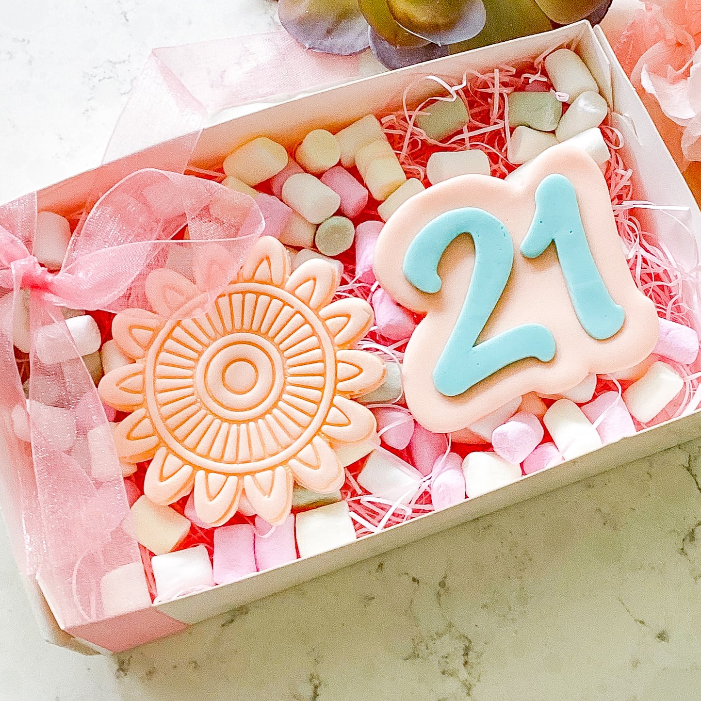 "21" Script Font - Cookie Stamp & Cutter Set