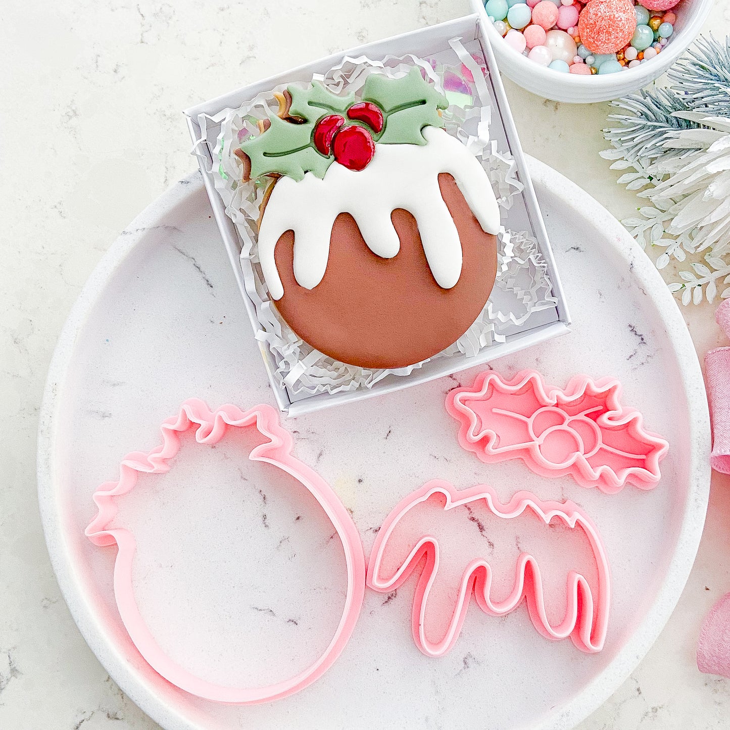 "Pudding Set" cutter and stamp (4 pc)