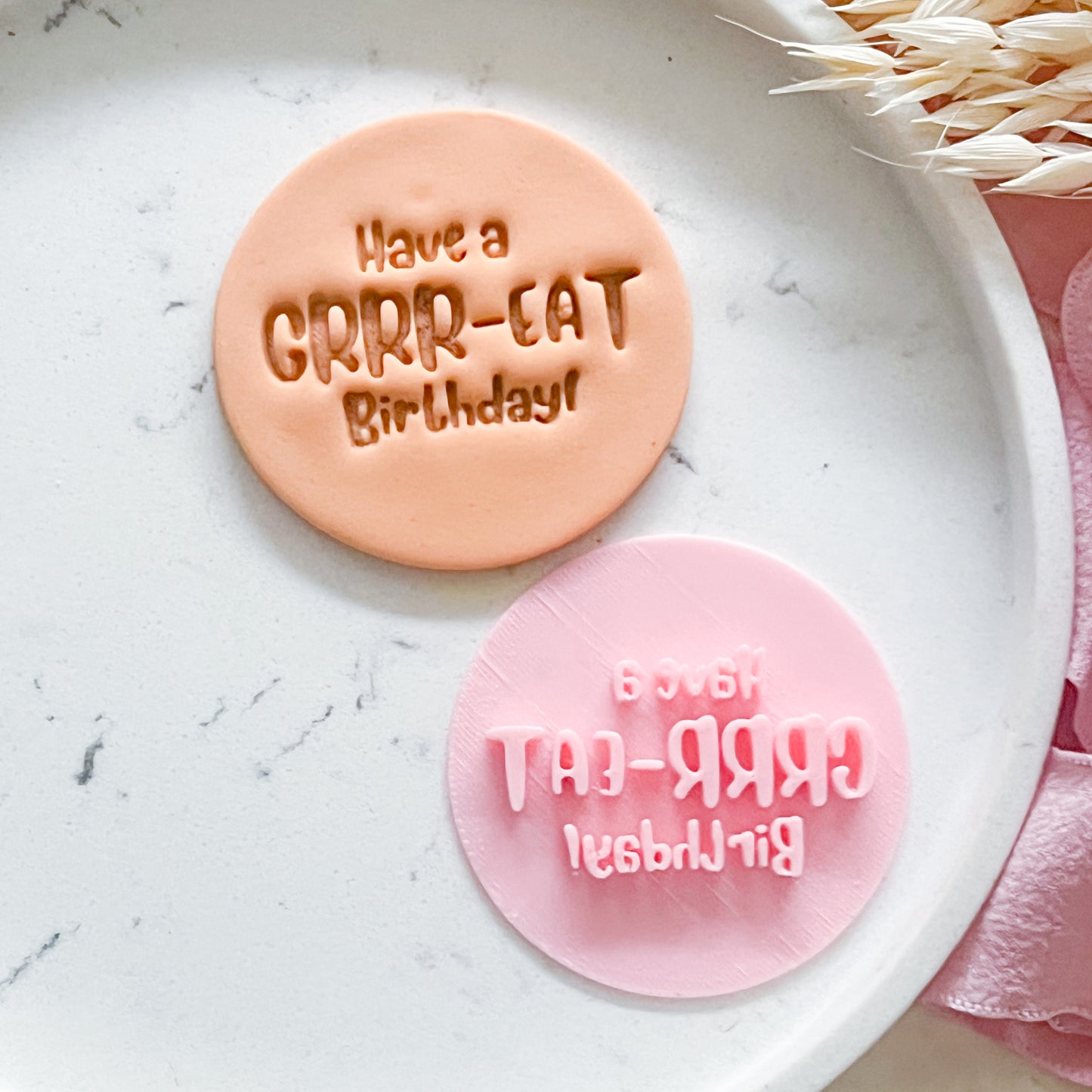 "Have A Grr-eat Birthday" - Fondant Stamp