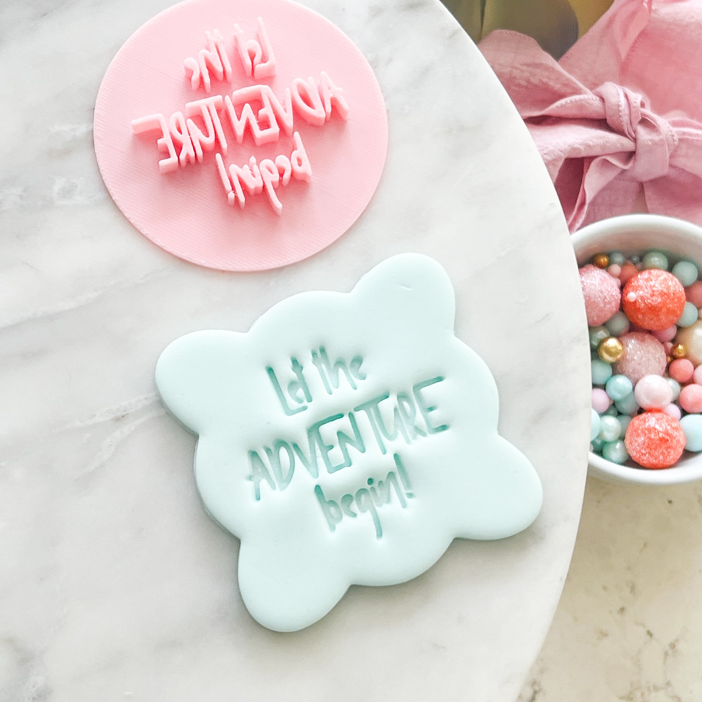 Let the Adventure Begin! - Fondant Stamp