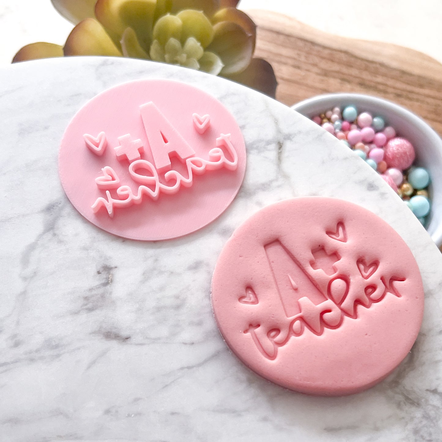 A+ Teacher Fondant Stamp