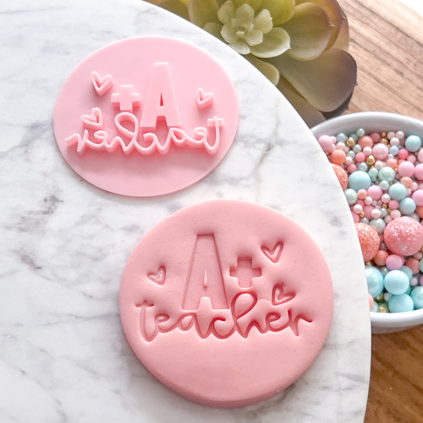 A+ Teacher Fondant Stamp