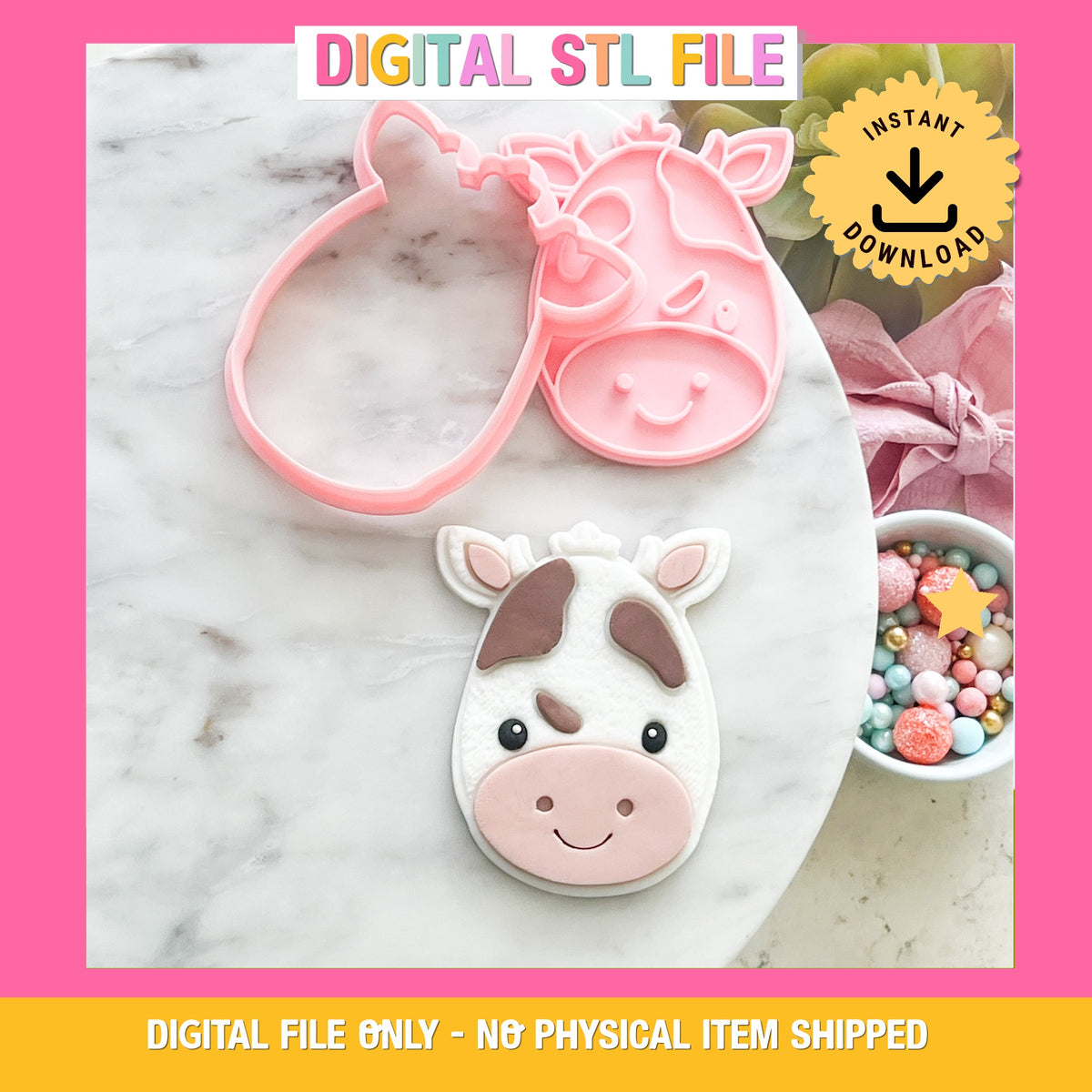 "Baby Cow" - Cookie Cutter & Stamp