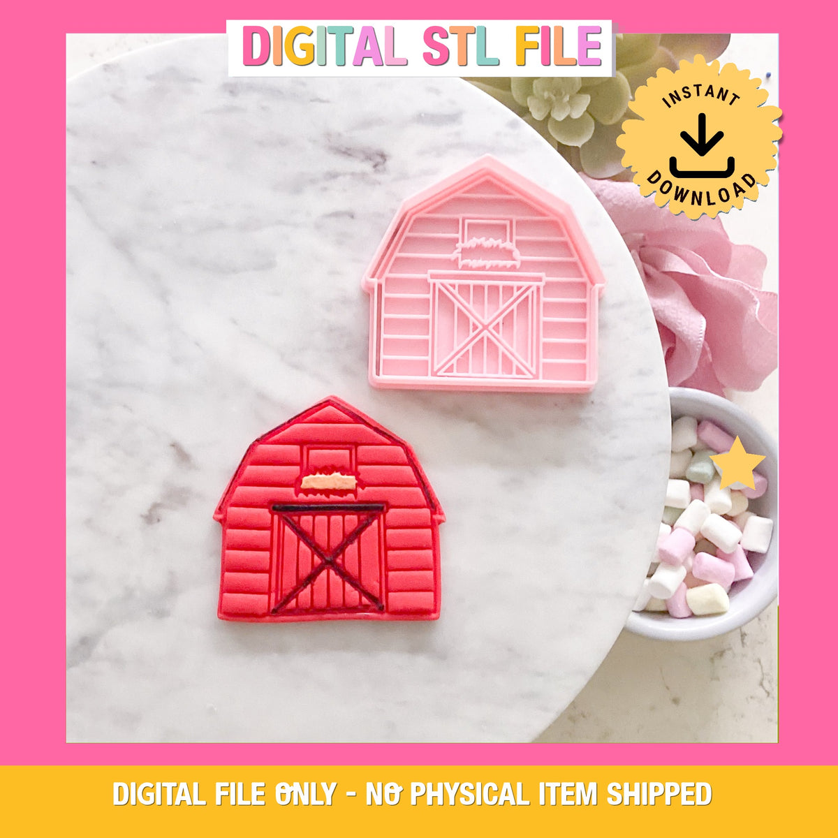 "Barn" - Cookie Cutter & Stamp