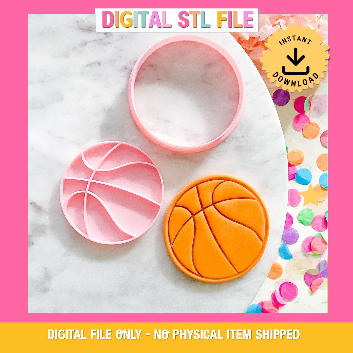 "Basketball" - Cookie Cutter & Stamp