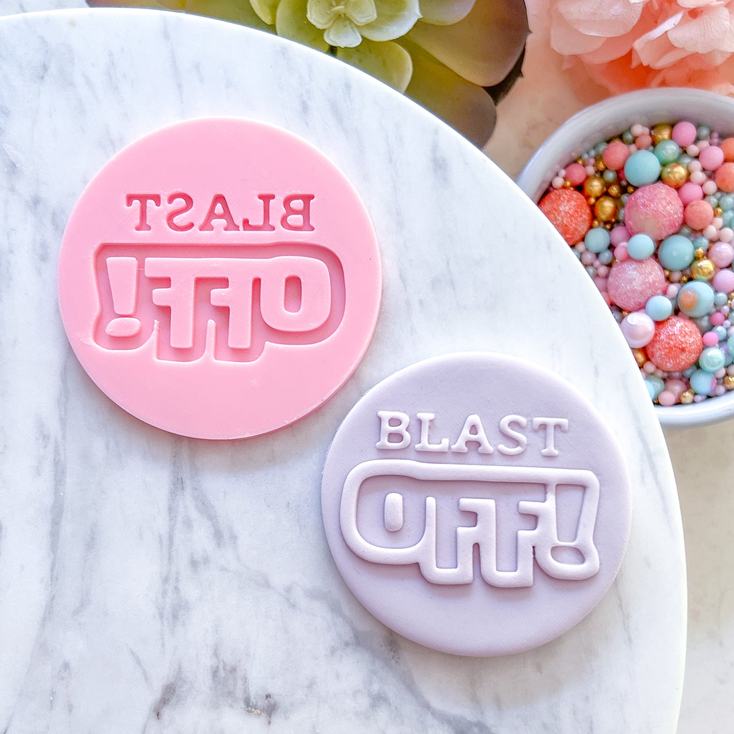 Blast Off #2 Fondant Stamp