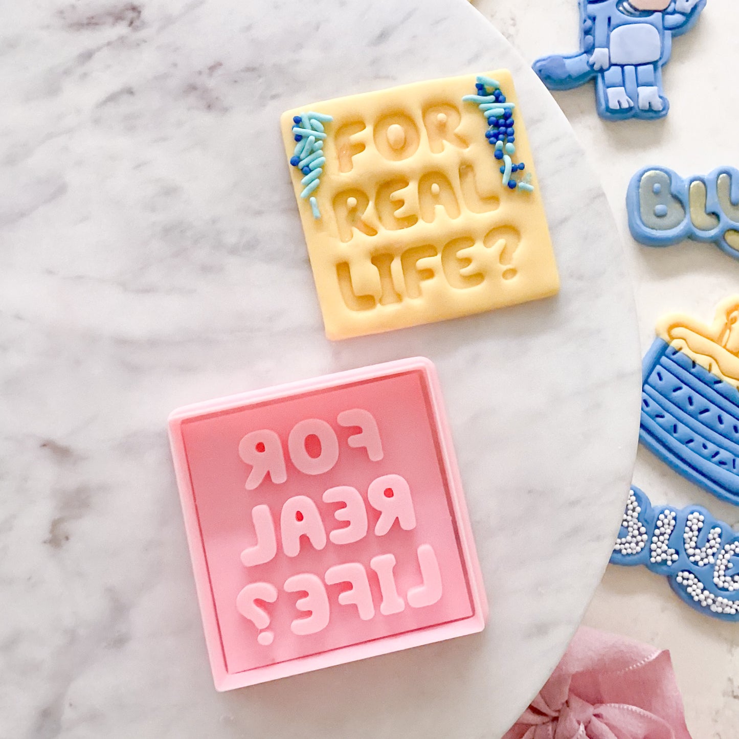 "For Real Life?" - Cookie Cutter & Stamp