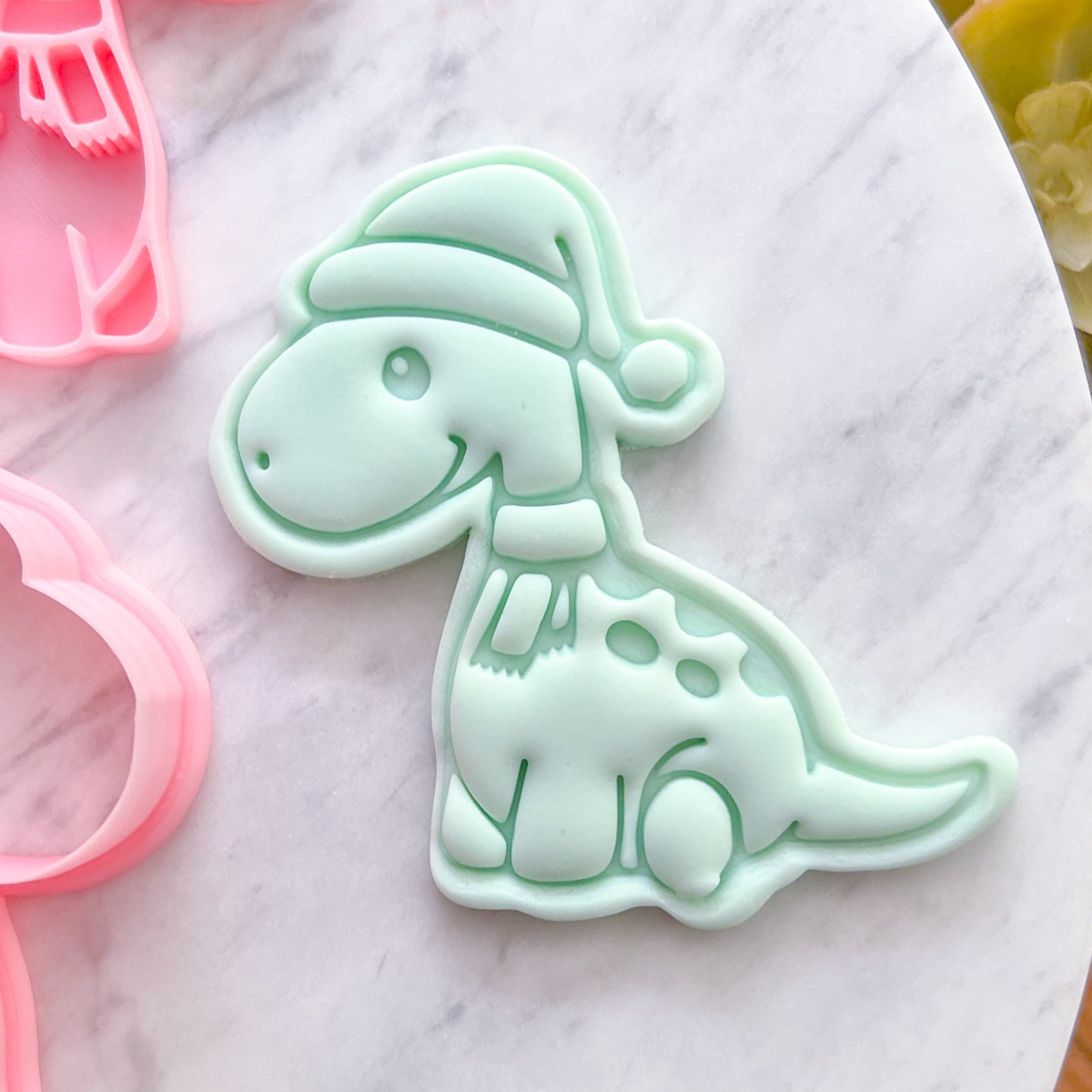 "Christmas Dino" Cookie Cutter & Stamp