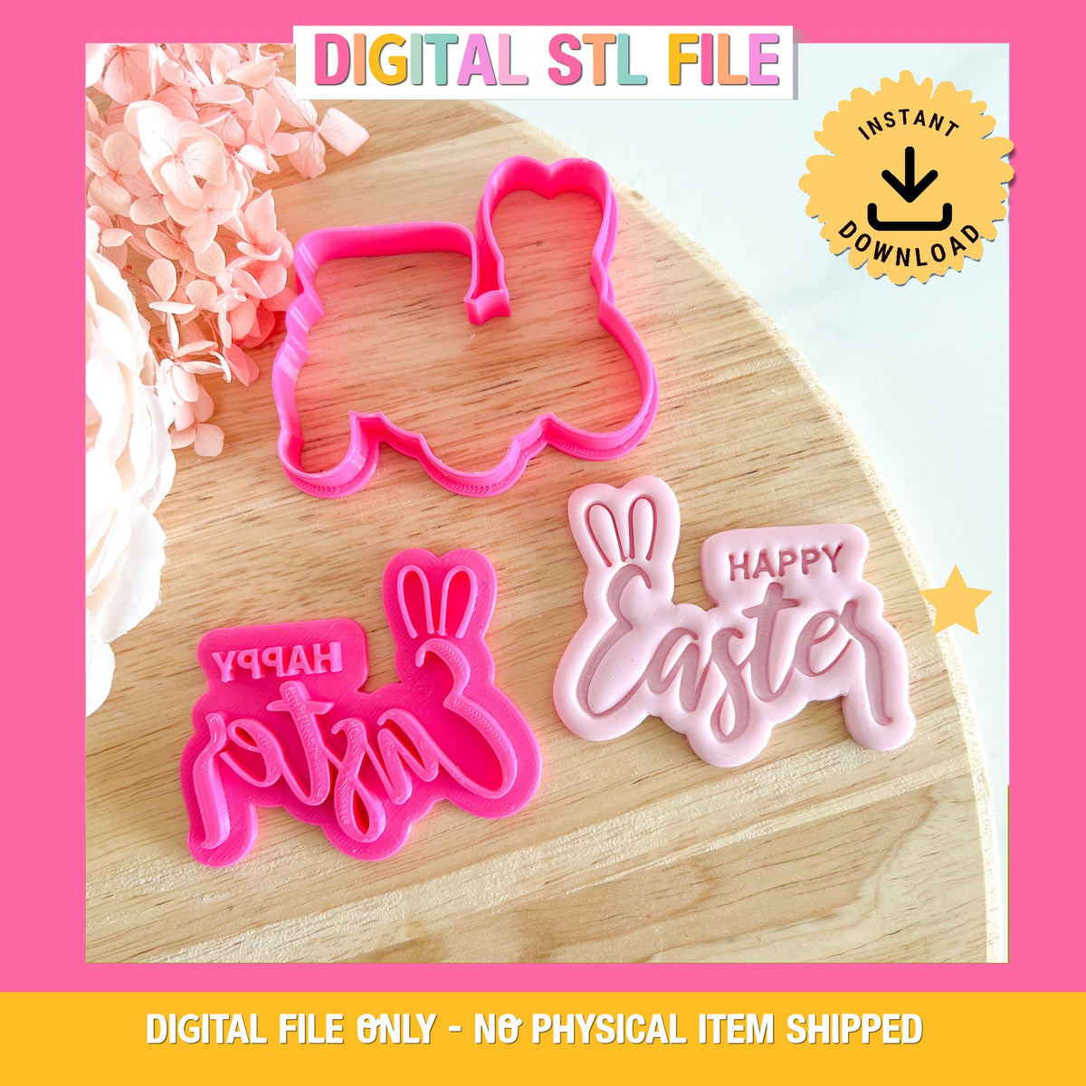 Happy Easter w Ears Cutter & Stamp ON SALE!