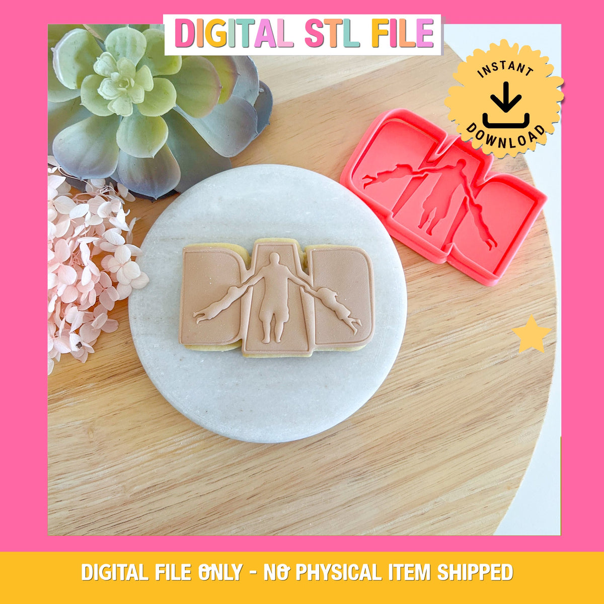 "Dad Silhouette" cutter and stamp