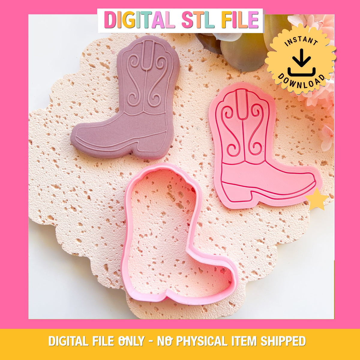 "Cowgirl Boots" - Cookie Cutter & Stamp