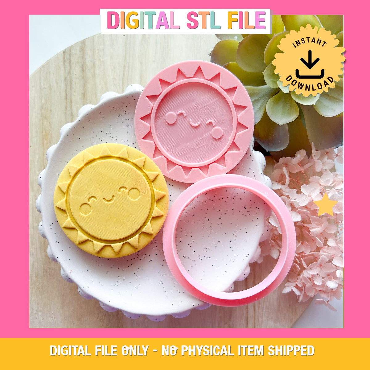 "Cute Sun" - Cookie Cutter & Stamp