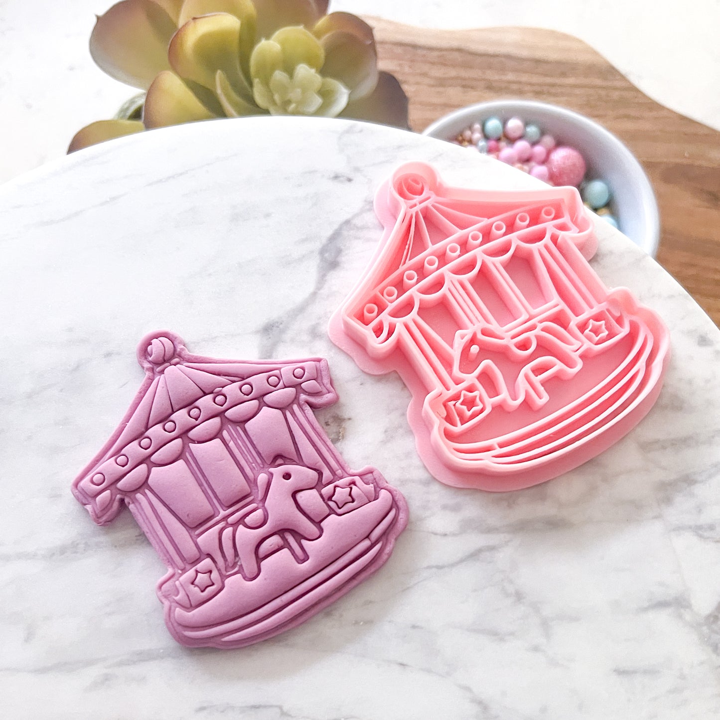 "Carousel "Cookie Cutter & Stamp