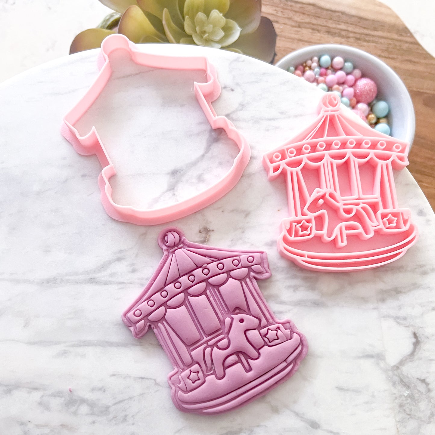 "Carousel "Cookie Cutter & Stamp