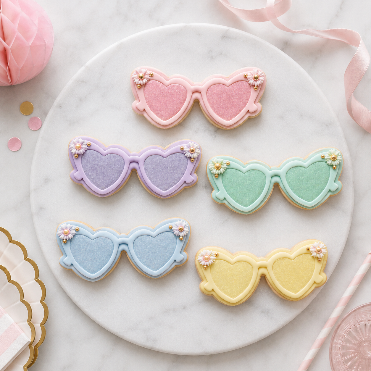 "Heart Sunnies" - Cookie Cutter & Stamp