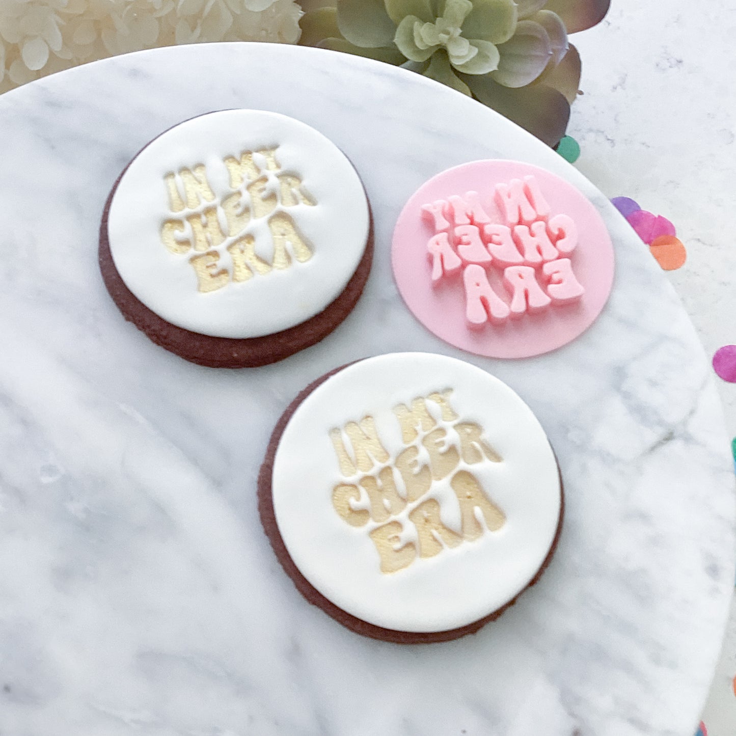 "In My Cheer Era" - Fondant Stamp