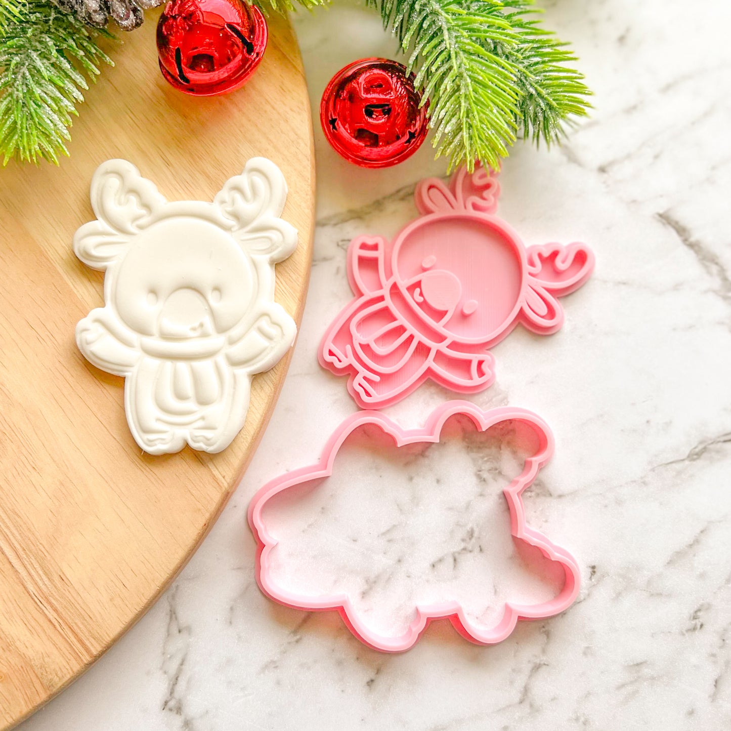 "Happy Reindeer" Cookie Cutter & Stamp