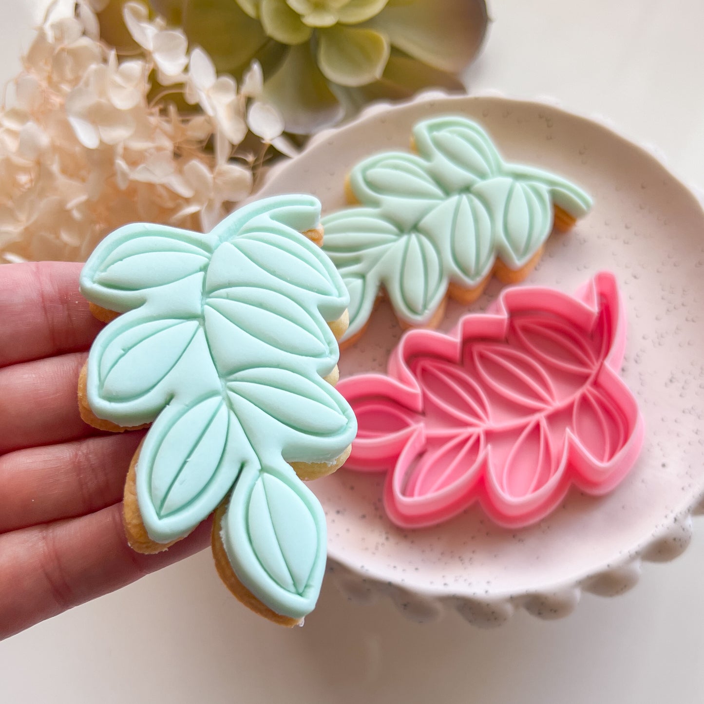 "Leaf #2" - Cookie Cutter & Stamp (4pc)