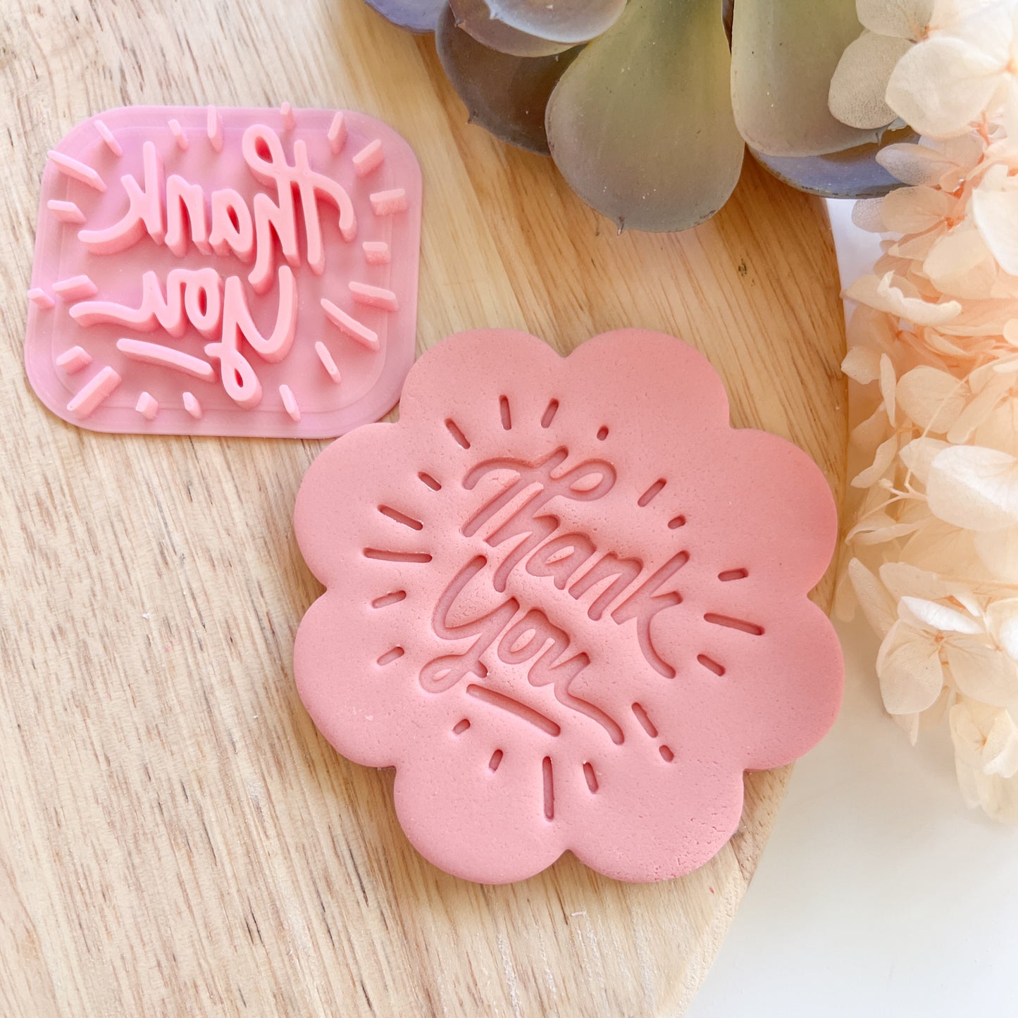 Thankyou Burst - Fondant Stamp