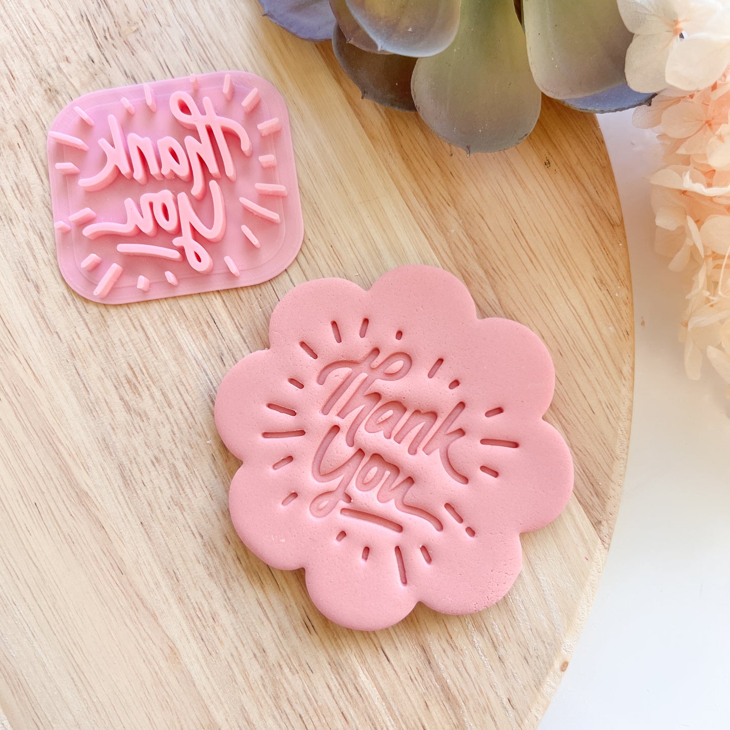 Thankyou Burst - Fondant Stamp