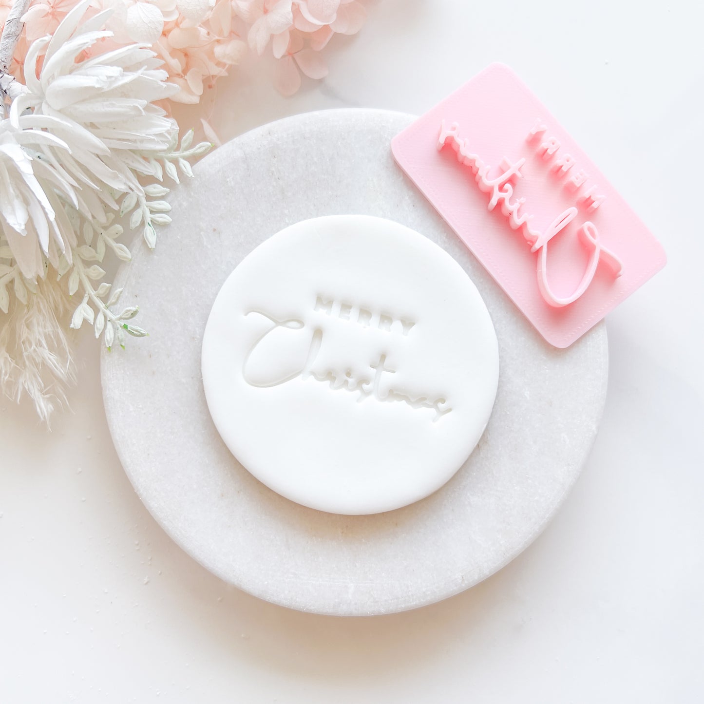 Merry Christmas #3 - Fondant Stamp