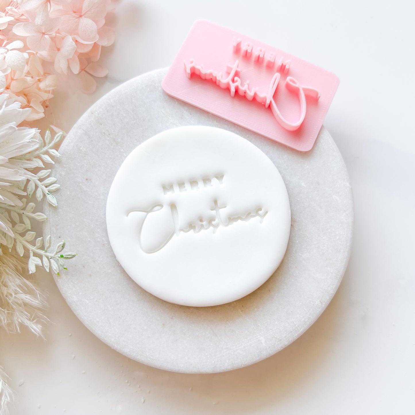 Merry Christmas #3 - Fondant Stamp