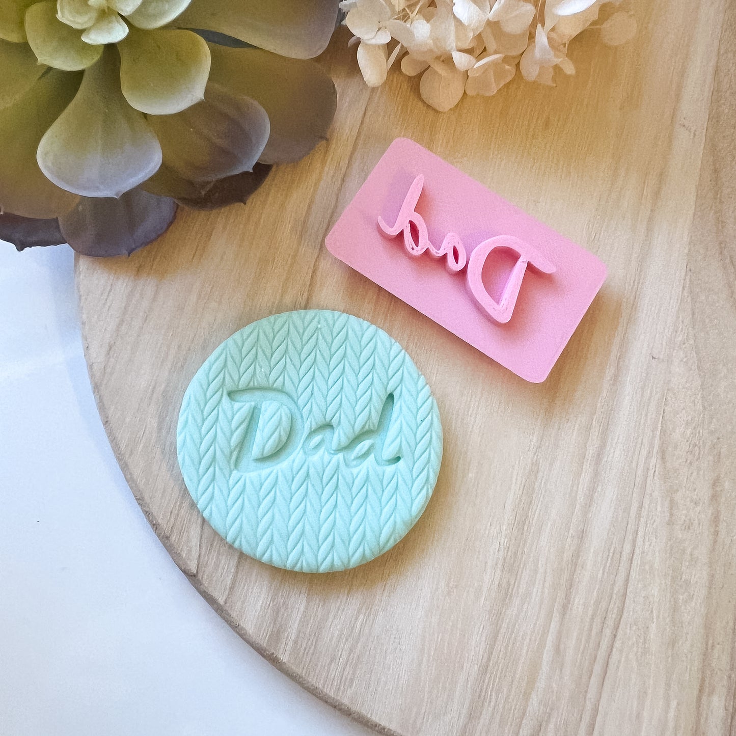 Dad Font #1 - Fondant Stamp