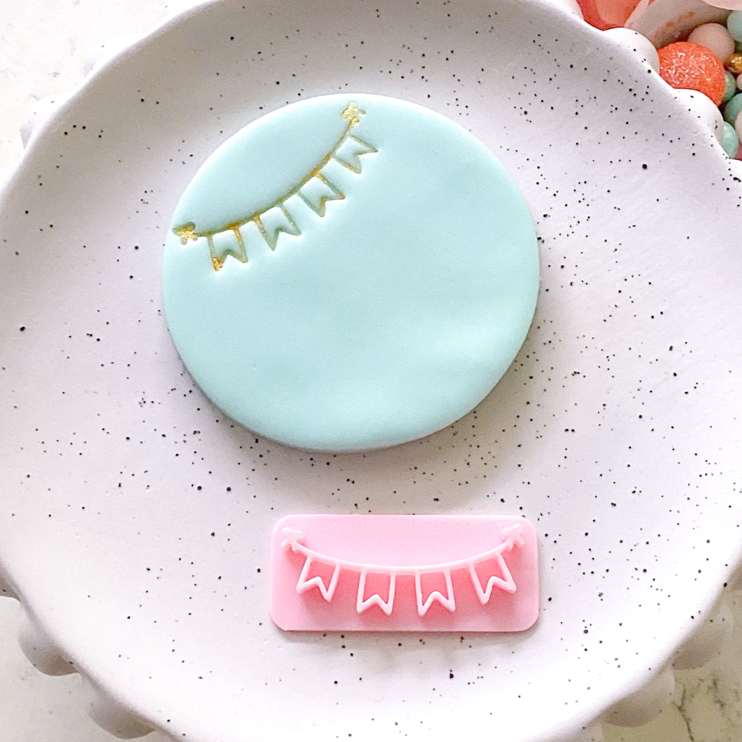 Flag Bunting  - Fondant Stamp