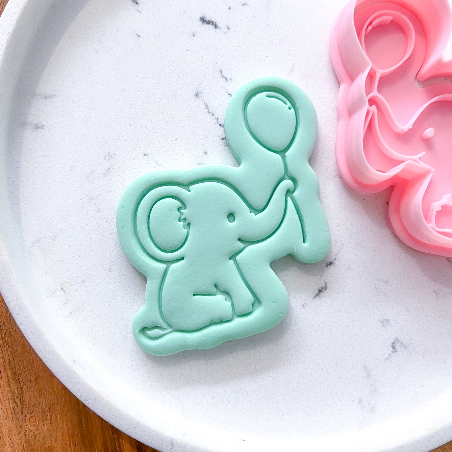 "Elephant with Balloon" - Cookie Cutter & Stamp