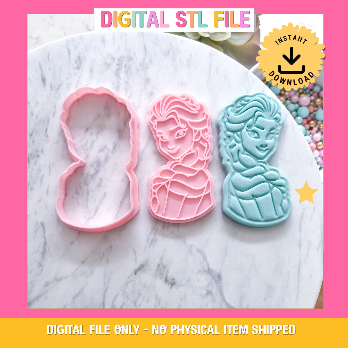 "Elsa #2" Cookie Cutter & Stamp