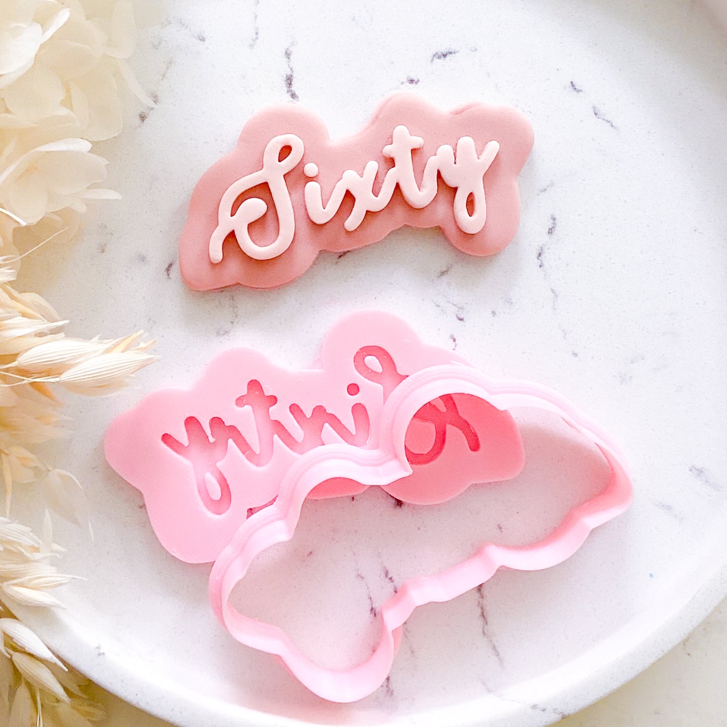 "Sixty" - Cookie Stamp & Cutter Set