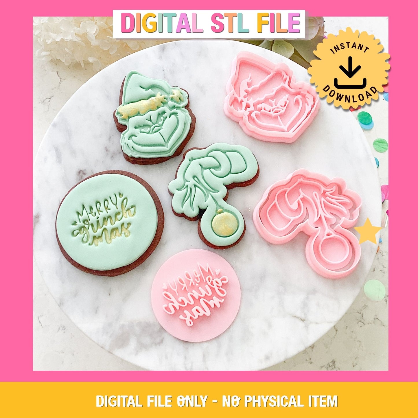 "Grinch Christmas" Cookie Bundle 3 pc Set