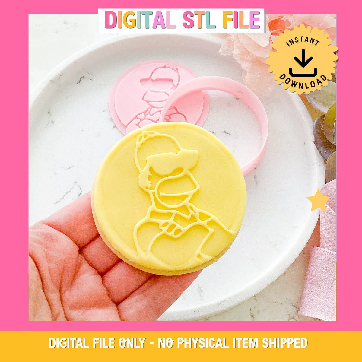 "Homer with Sunnies" Cookie Cutter and Stamp Set