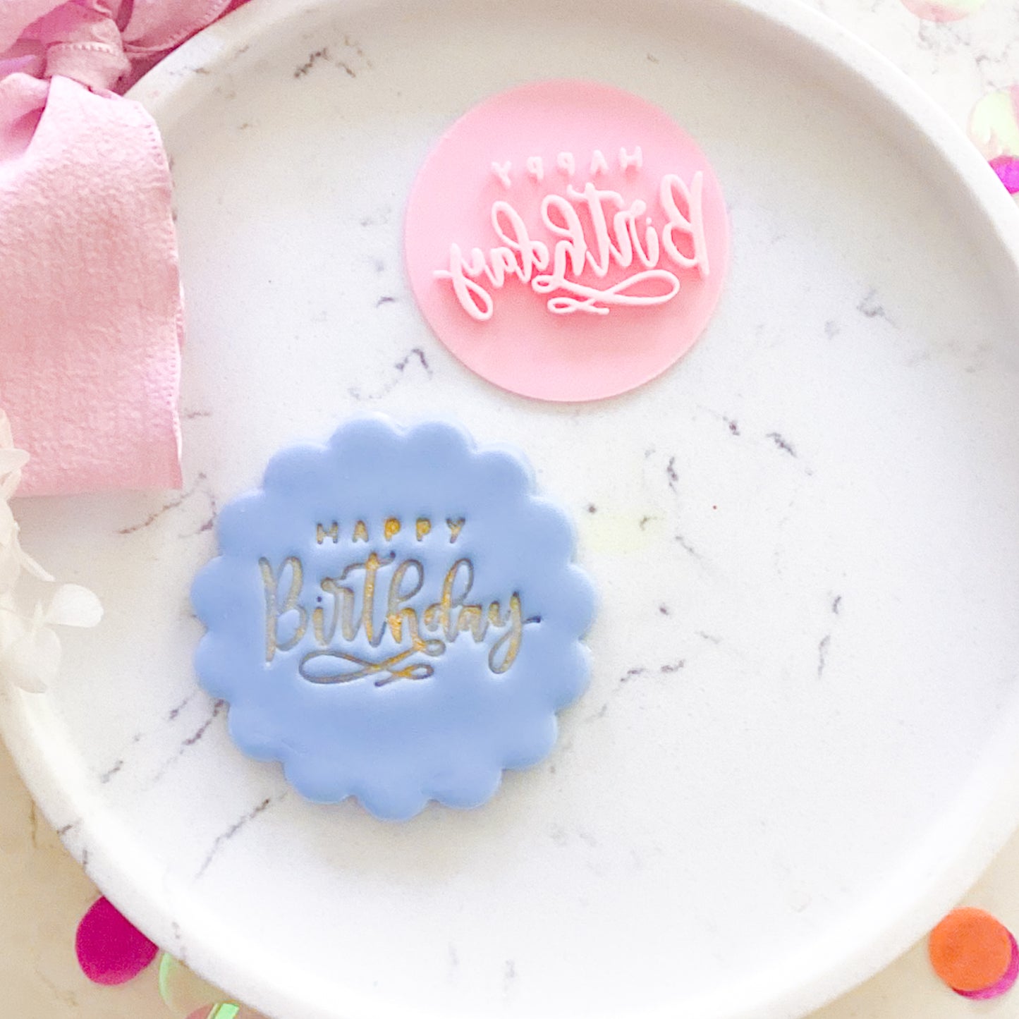 Happy Birthday Font #4 - Stamp